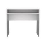 ZUN White Desk with Storage B062P230647