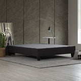 Modern Dark Grey Upholstered Platform Bed Frame, Queen B011P199723