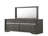 Matrix Traditional 7 Drawer Dresser made with Wood in Gray 808857668714