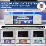 TV Stand for 70 Inch TV LED Gaming Entertainment Center Media Storage Console Table with Large Side W2178P149212