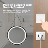 24inch Bathroom Led Classy Vanity Mirror with focused backplane,Black aluminum alloy frame,High W1992P211230