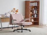 Criss Cross Legged Office Chair with Flip-Up Back Built-In Dynamic Airbag Lumbar Support, Wide Seat 96845061
