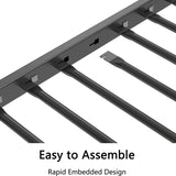 Adam Twin Full Bunk Bed Metal Black with White Mesh Guard Rail for Kids and Adult, Low Profile and B083P170085