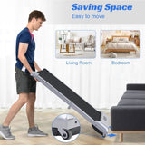 ZUN 2 in 1 Under Desk Electric Treadmill 2.5HP, Remote Control, Display, Walking Jogging Running Machine MS299246AAE