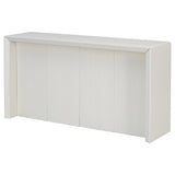 U_STYLE Acacia Wood Veneer Simple Entryway Table with Wavy Design,Suitable for Study,Entryway, N711P225790K