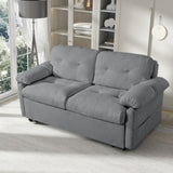 Convertible Pull Out Sofa Bed Queen Size, 3-in-1 Convertible Sleeper Couch with Thicked Cushions and W3163P269700