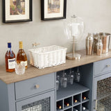 Modern Farmhouse Buffet Cabinet, Sideboard with 2 Drawers and Elegant Door Cabinets, Wine and W1758P147682