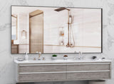 Oversized Bathroom Mirror Wall Mount Mirror,Vertical Horizontal Hanging Aluminum Framed Wall Mirror W708P297635