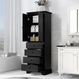 ZUN Storage Cabinet with 2 Doors and 4 Drawers for Bathroom, Office, Adjustable Shelf, MDF Board with 85954372