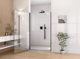 32" W x 72" H Semi-Frameless Circular Pivot Shower Door in Matte Black With 1/4" Thick SGCC W2813P388076