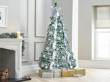 7Ft Prelit Pop Up Christmas Tree Decoration, Collapsible Artificial Xmas Tree with 200 Warm Lights W3879P548813
