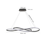 ZUN Modern LED Pendant Light, Infinity Design Hanging Ceiling Fixture, Adjustable Height, Dimmable for W1340P211847