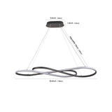 ZUN Modern LED Pendant Light, Infinity Design Hanging Ceiling Fixture, Adjustable Height, Dimmable for W1340P211847