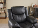 BLACK COLOR AIR LEATHER RECLINER CHAIR WITH VIBRATION AND HEATING B2766P488712