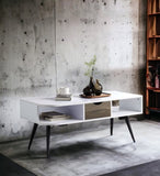 Halima White & Black Finish Coffee Table B2726P287756