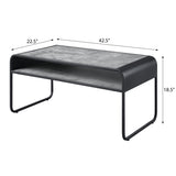 Concrete Grey and Black 1-shelf Coffee Table B062P185664