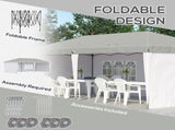 10' x 20' Pop Up Canopy party Tent with 4 Sidewalls , White-AS Prohibited by 03907413