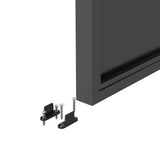 ZUN 30 in. x 84 in. Glass Sliding Barn Door with 5FT Barn Door Hardware Kit & Soft Close 66727069