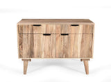 Stylish - Style 2 -Drawer 2 -Door Cabinet , Mango Wood in Natural Finish N780P234027N