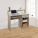 Gray particleboard 110*50*95cm one-draw two-layer computer desk 64191892
