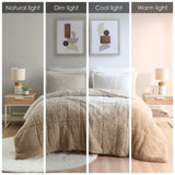 Twin/Twin XL Ombre Shaggy Long Fur Comforter Mini Set B035129361