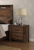 Oak Finish 1pc Nightstand Wooden Bedside Table 2x Drawers Storage Bedroom Furniture B011P244397