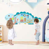 11-in-1 Dinosaur Activity Wall Busy Board Panels-- Wooden Sensory Toy-Blue 29392813