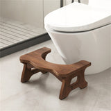 Teak Wood Toilet Stool with Non-slip Foot Pads 45048454