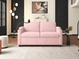 72.8" Corduroy Sleeper Sofa Loveseat Sofa with Full Size Mattress, USB Ports, Cup Holders, N719P208880P