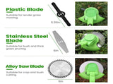 21V 300W Cordless Grass Trimmer Rechargeable Lawn Mower 18000M/Min Weed Cutter with Saw Blade 2 16783490