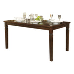 ZUN Espresso Finish Transitional Style 1pc Dining Table Oak Veneer Wood Casual Dining Room Furniture B01166418