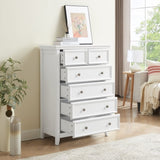 ZUN Modern 6 Drawers Dresser 6 Drawers Cabinet,Chest of Drawers Closet Organizers and Clothes 80992516