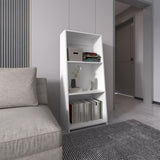 ZUN Bookcase 47" H, 3 shelves, White B097P250874