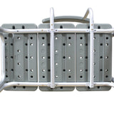 Medical Bathroom Safety Shower Tub Aluminium Alloy Bath Chair Transfer Bench with Back & Handle Gray 23066478