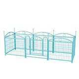 ZUN Dog Playpen Indoor 24 inch 8 Panels Metal Dog Pen Pet Dog Fence Outdoor Exercise Pen with Doors, W368P233999