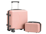 PP Trolley Case 12in 20in 2PCS Suitcase Set Rose Gold 84865279