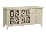 Hollowed-out Cabinet with 2 Door 3 Drawers, American Furniture, Suitable for Bedroom, Living Room, W688P223034