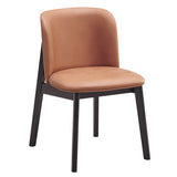 Camel Polish and Black Padded Side Chair B062P209252