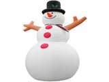 12.5FT Tall Snowman with Branch Arms, 2 LEDs Rotating Color Light, 210D Polyester, US Plug 21109506
