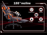 Video Game Chairs for Adults, PU Leather Gaming Chair with Footrest, 360&degSwivel Adjustable Lumbar 68375050
