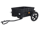 2-in-1 Bike Cargo Trailer, Bicycle Trailer with Removable Box and Waterproof Cover, Black, 39014724