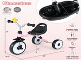 Toddler Tricycle with Rainbow LED Wheels, Foldable 3-in-1 Balance Bike with Carbon Steel Frame, 08127075