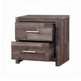 Dark Oak 2-Drawer Nightstand B062P209406