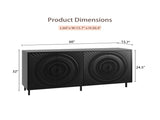 Modern Black Wood Sideboard Buffet Accent Bedroom Media Hallway Curio Kitchen Hutch Storage Cabinet W2263P207530