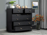 Modern Simple 6-Drawer Dresser Black 17252659