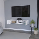 ZUN Tabor Floating TV Stand, Wall Unit with 2 Doors and Open Shelf B200P176182