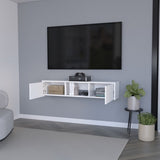 ZUN Tabor Floating TV Stand, Wall Unit with 2 Doors and Open Shelf B128P176182