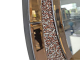 Modern Hand-Crafted Crescent Crushed Diamond Wall Mirror, High Quality Multi-Use Vanity W3836P538580