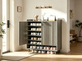 ()2 Cabinet Doors with Top Railing and 1 Row of Shelves for Shoe Cabinets 54853335