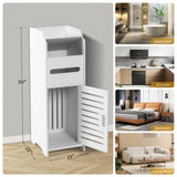 ZUN Bathroom Storage Cabinet with One Door Model Two White 08791029